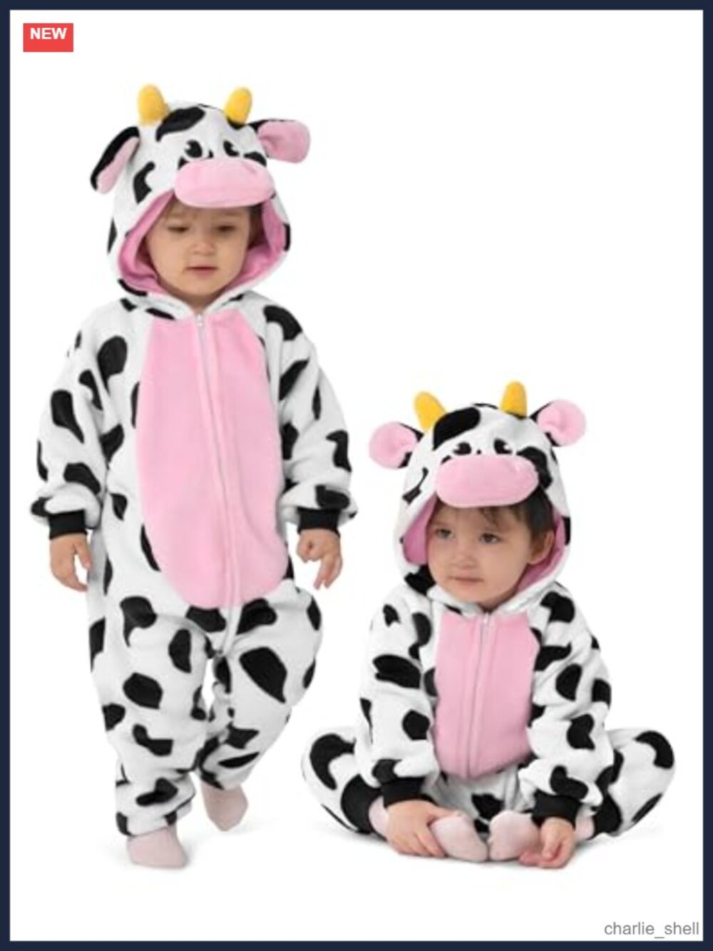Toddler Hooded Animal Jumpsuit Halloween Costume Flannel